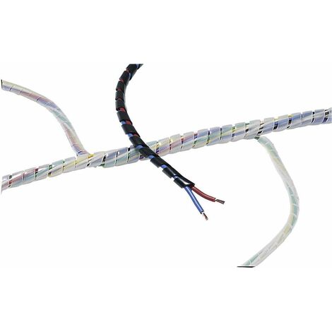 Gaine spirale 1.60 à 8 mm HellermannTyton SBPE1.5-PE-GY-30M 161-41002 gris 30 m S14135