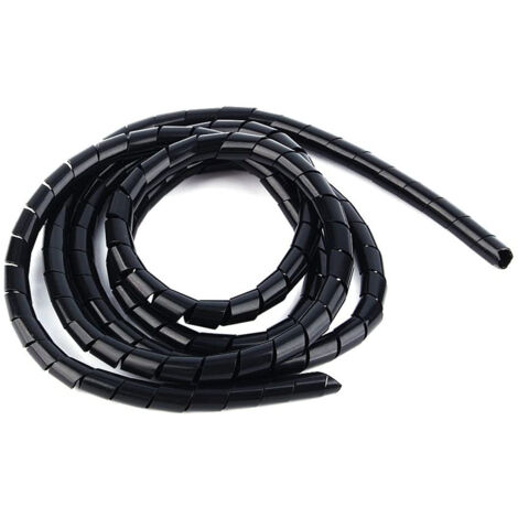 Gaine spirale noire 5m - 6mm pour câbles - Protection et organisation