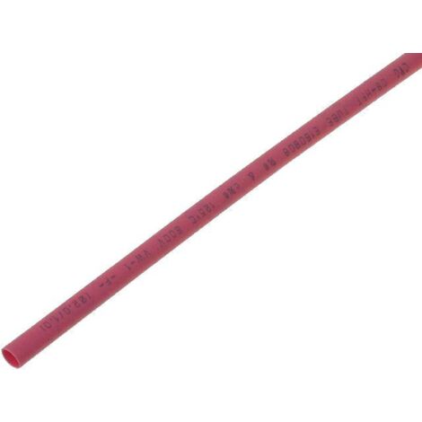 Gaine Thermo Retractable 12.7mm-6.35mm rouge polyolefine 5m