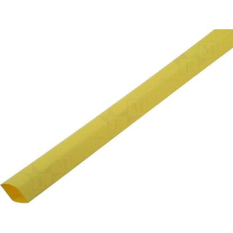 Gaine Thermo Retractable 1.6mm-0.8mm jaune polyolefine 5m