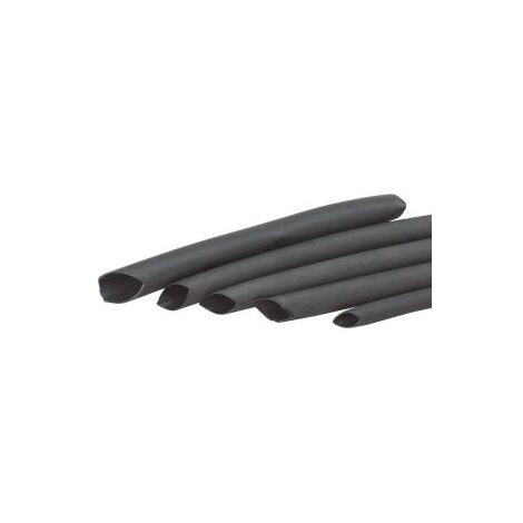 Gaine thermo rétractable 1m, noir de 4,5 a 2,5 mm (Par 10)