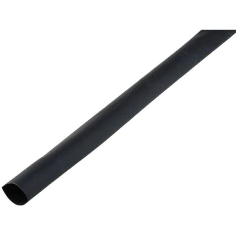 Gaine Thermo Retractable avec colle 6.4mm-2.13mm noir polyolefine 1m