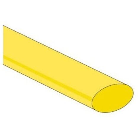 Gaine thermoretractable 2:1 - 12 7mm - jaune - 25 pcs