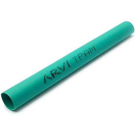 Gaine Thermorétractable - 30/15mm - Vert - Longueur 1m - Restreint 2:1 - Paroi Fine - Arvi Tpam-30.0-ve