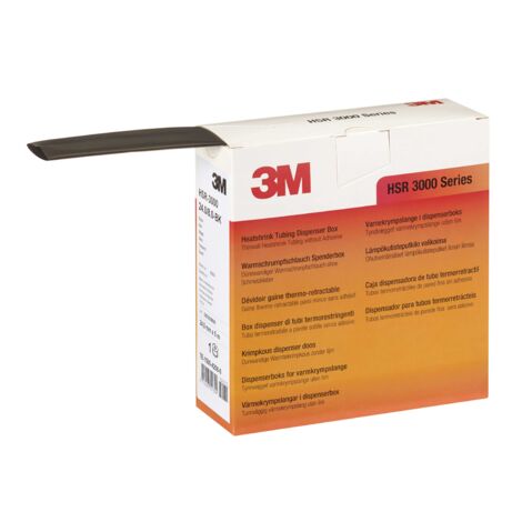 Gaine thermorétractable 3M, Dia. 18mm Noir rétreint 3:1, 5m ( Prix pour Boîte de 5 Mètres )