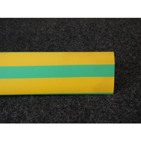 Gaine thermorétractable à paroi fine vert-jaune 38.1-19.1mm retreint 2-1 (longueur de 1 mètre) KLAUKE