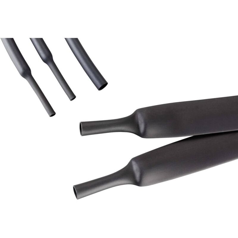 HRA2 140/42 Gaine thermorétractable avec colle noir 140 mm 42 mm Taux de retreint:4:1 1.22 m - Hongshang