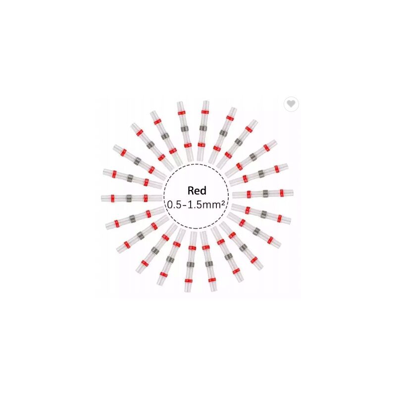 Gaine thermorétractable avec étain 0,5-1,5 mm 50 pièces