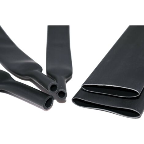 AUTRES Gaine thermorétractable étanche à l'eau - Longueur 1m - 3:1 - Diamètre 30/10mm - Noir - Paroi 2,2mm