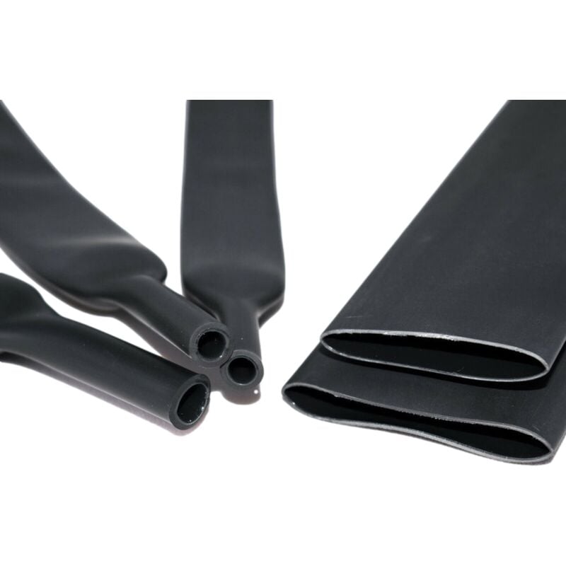 Gaine thermorétractable étanche à l'eau - Longueur 1m - 3:1 - Diamètre 64/21mm - Noir - Paroi 3mm