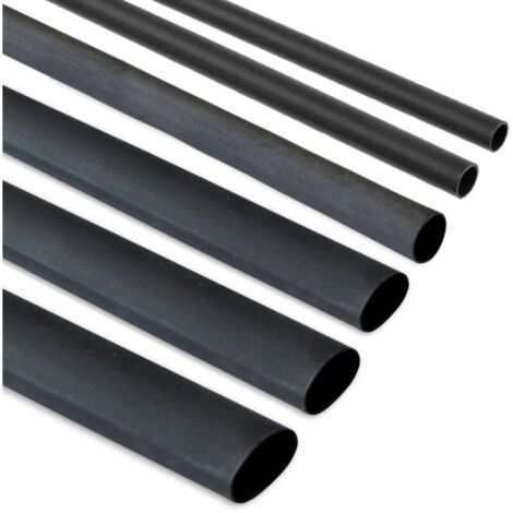 Gaine thermoretractable noir 6 brins de 3.2 à 19 mm longueur 1.20m
