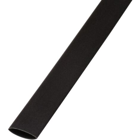 Gaine Thermorétractable Noire avec Rétraction 3:1 9mm 1 mètre Noir - Noir