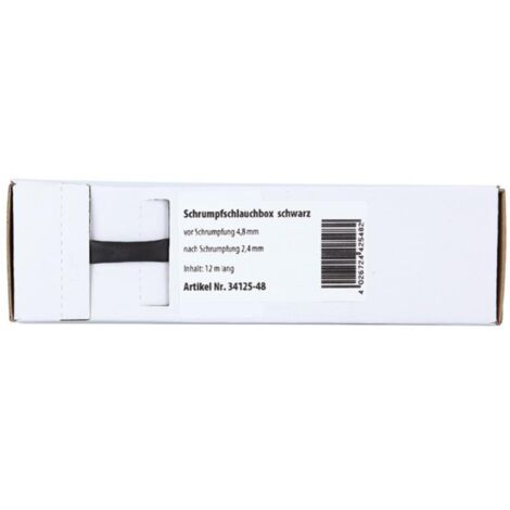 Gaine thermoretractable noire D4.8 mm 12m