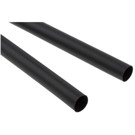 Gaine thermorétractable PLF100 - Longueur : 1 m - Diamètre avant rétreint : 6.4 mm - Coloris : noir - Conditionnement : 1 - KLAUKE