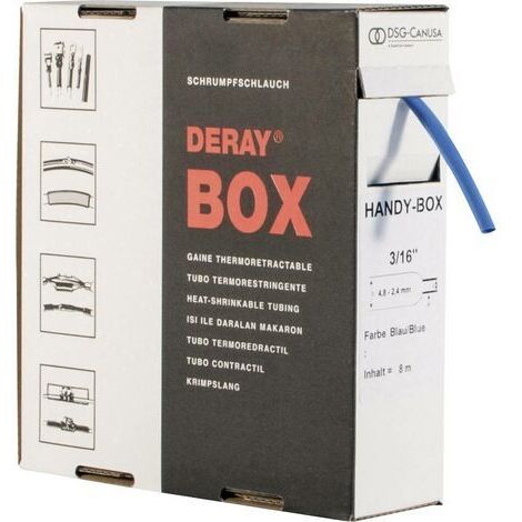 Gaine thermorétractable sans colle 2:1 DSG Canusa DERAY-Box 8610048502 bleu Ø intérieur nominal (avant réduction): 4.80