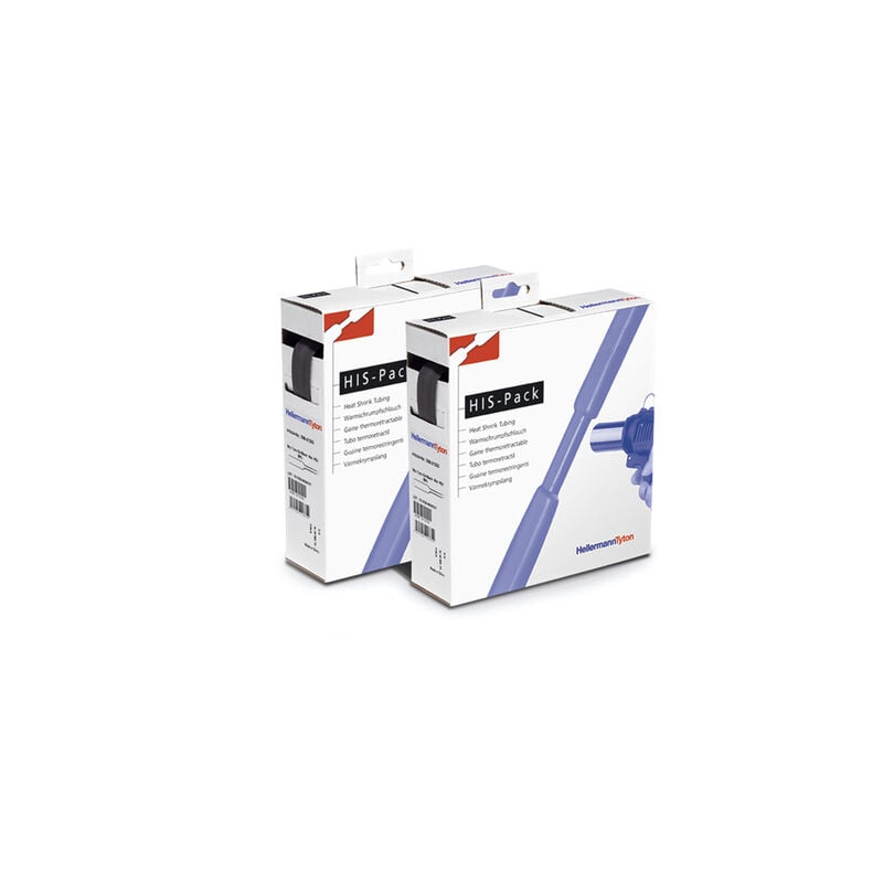 Gaine thermorétractable 2:1, 12,7/6,4 noir Hellermanntyton