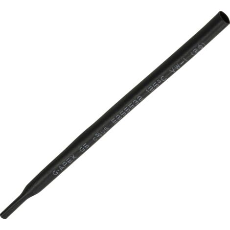 GAINE THERMORÉTRACTABLE SANS COLLE 2:1 TRU COMPONENTS B2G5-2 BK 1565142 NOIR Ø AVANT RETREINT: 2 MM 15 M