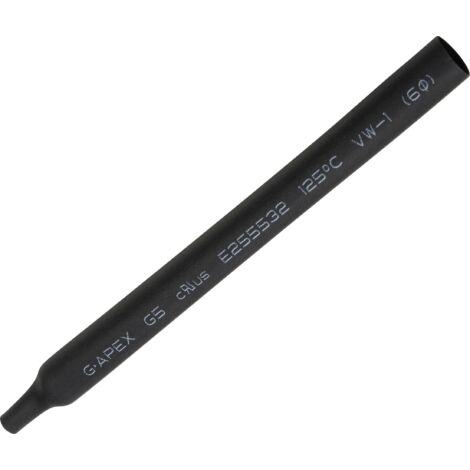 GAINE THERMORÉTRACTABLE SANS COLLE 2:1 TRU COMPONENTS B2G5-5 BK 1566757 NOIR Ø AVANT RETREINT: 6 MM 10 M