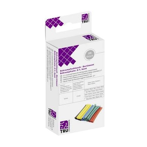 GAINE THERMORÉTRACTABLE SANS COLLE TRU COMPONENTS T1904CA041 8435112 NOIR, ROUGE, JAUNE, VERT, BLEU 4.50 MM TAUX DE RETREINT:2:1