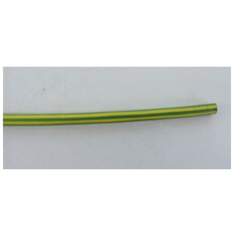 Gaine thermorétractable vert/jaune rétreint 2/1 de 3.2mm à 1.6mm paroi mince longueur 1m (136032-1) CGPT TYCO 616300