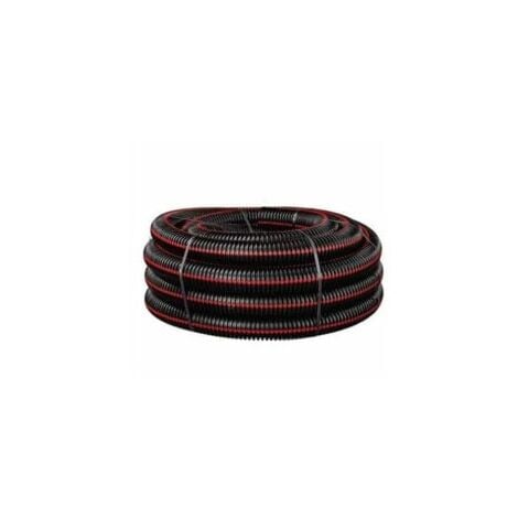 CABLE COURANT FORT Gaine TPC 63 C - Noire avec liseret rouge - Rouleau de 25 Mètres