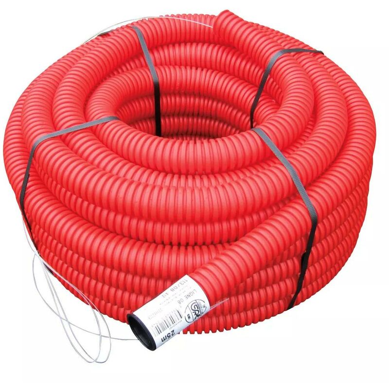 Gaine tpc rouge ø 63 mm x 25 mètres