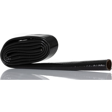 Gaine Tressée 16mm RS PRO, Noir en Caoutchouc silicone, 1m ( Prix pour 1 )