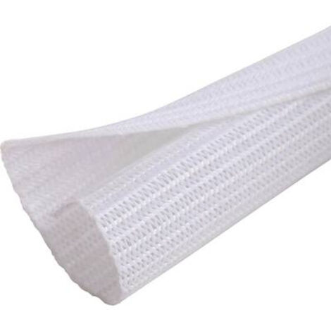 Gaine tressée Quadrios 24ca458 polyester blanche flexible