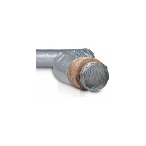 Gaine VMC souple isolée PVC 549245 – Ø 160 mm – Longueur 6 m – Isolation 25 mm pour performance thermique optimale – Nather