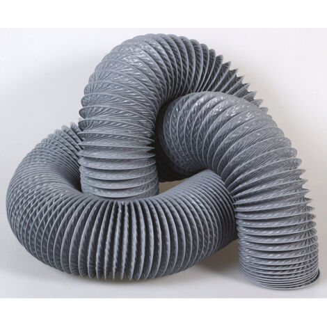 Gaine VMC flexible souple 125 mm – Longueur 3 m – PVC gris avec armature hélicoïdale – Résistance -30°C à 70°C – Autogyre