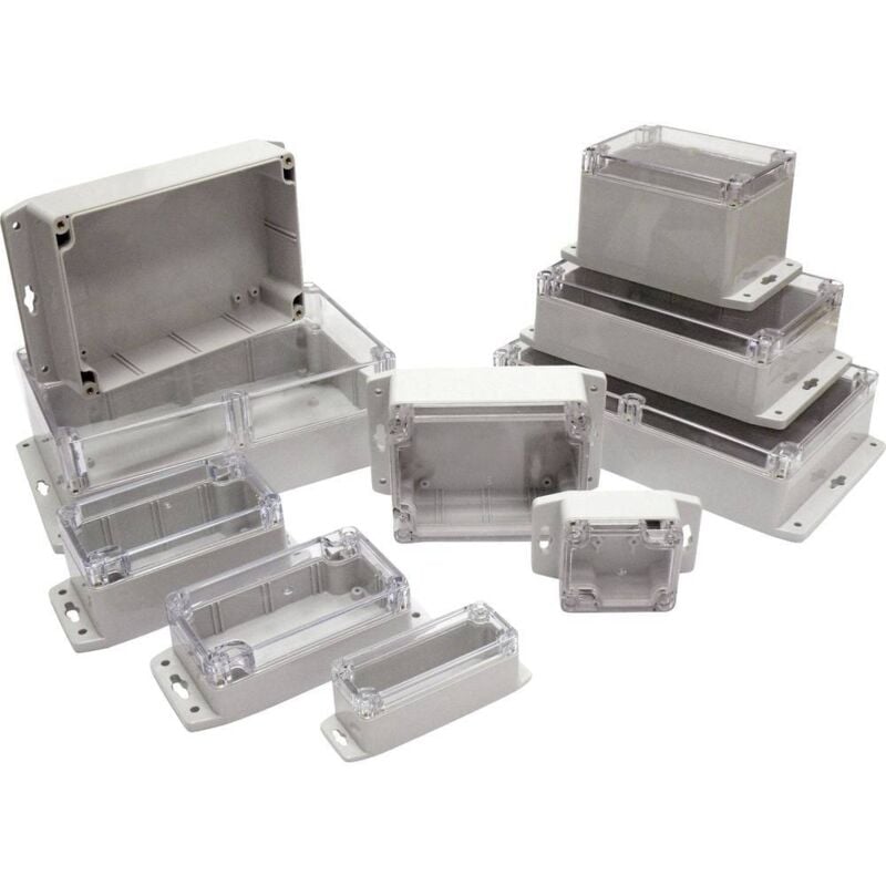 G258CMF Boîtier universel 160 x 80 x 55 Polycarbonate gris clair, transparent(e) 1 pc(s) - Gainta