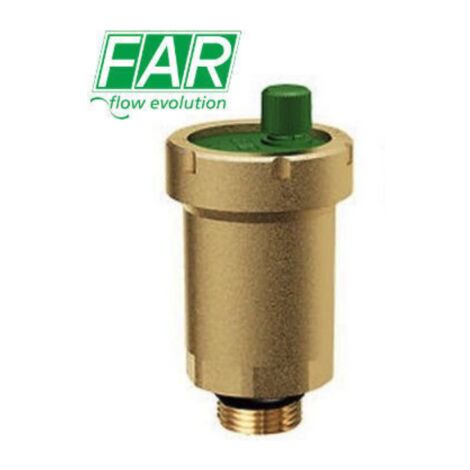 GAISER - Valvola automatica sfogo aria diritta FAR 2045  Ottone - 1/4"
