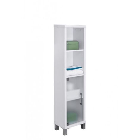 Gala 8902 TOPKIT Etagère de salle de bains TOPKIT Meuble de salle de bains Colonne étroite Dimensions : 139x33x23 cm Blanc