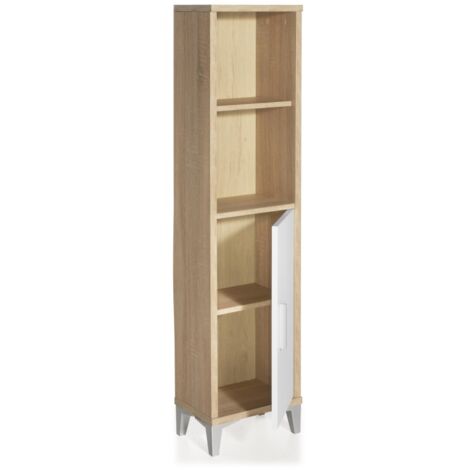 Gala 8903 TOPKIT Etagère de salle de bains TOPKIT Colonne de salle de bains Dimensions : 139x33x23 cm  Chêne et Blanc