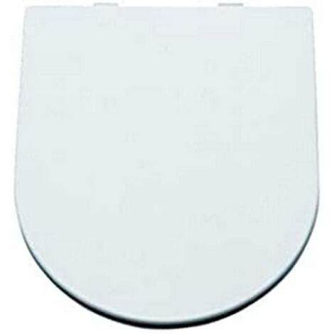 Gala Sedile WC fisso Marina, D-Shaped Bianco Acciaio inossidabile, 45 x 38.5 cm
