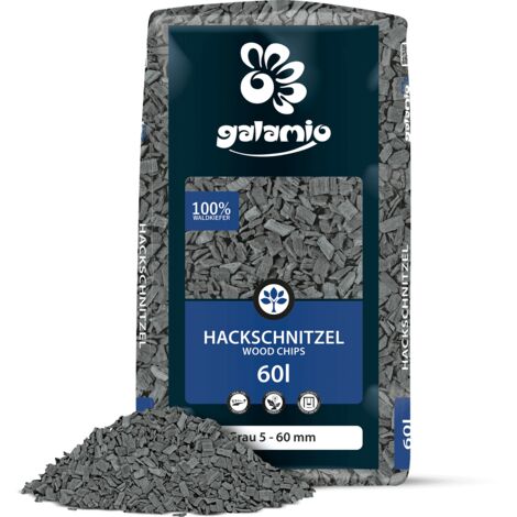 Galamio Holzhackschnitzel Grau 60l