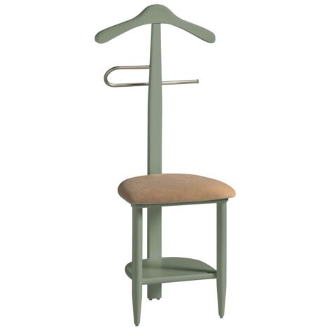 Galán 361 con asiento en beige herrajes cromado satinado lacado verde, 105 cm(alto)45 cm(ancho)41 cm(largo)