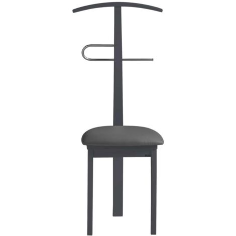 Galán 364 con asiento herrajes cromado satinado lacado en azabache, 108 cm(alto)46 cm(ancho)44 cm(largo)