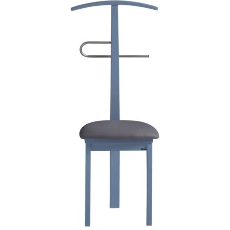 Galán 364 con asiento herrajes cromado satinado lacado en azul, 108 cm(alto)46 cm(ancho)44 cm(largo)