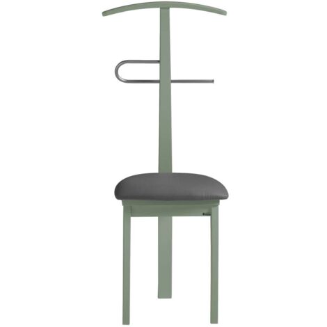 Galán 364 con asiento herrajes cromado satinado lacado en verde, 108 cm(alto)46 cm(ancho)44 cm(largo)