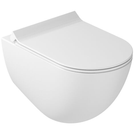 GALASSIA Dream Vaso Sospeso, Senza Brida, 56x36 cm, Bianco Matt, Fissaggi Inclusi - 7317MT