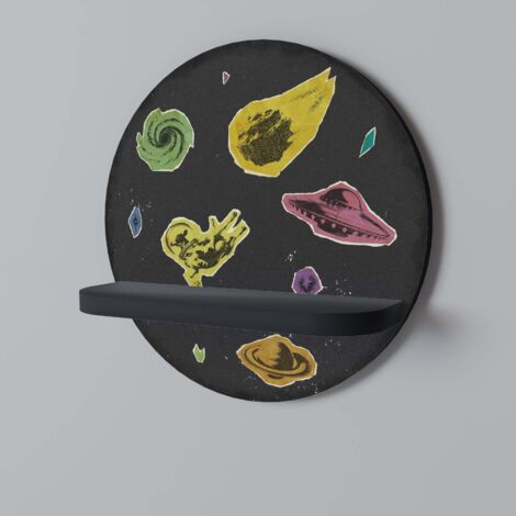 GALAXY MORSEL Rundes Regal Schwarz