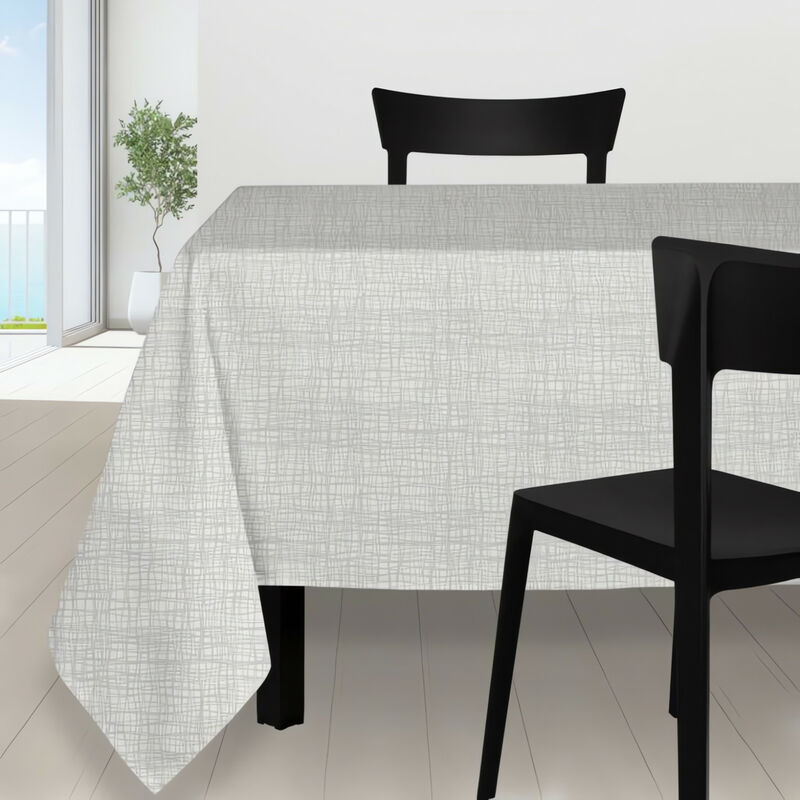 Nappe anti-tâches carrée 180X180 cm GALAXY blanc, Par Soleil d'ocre