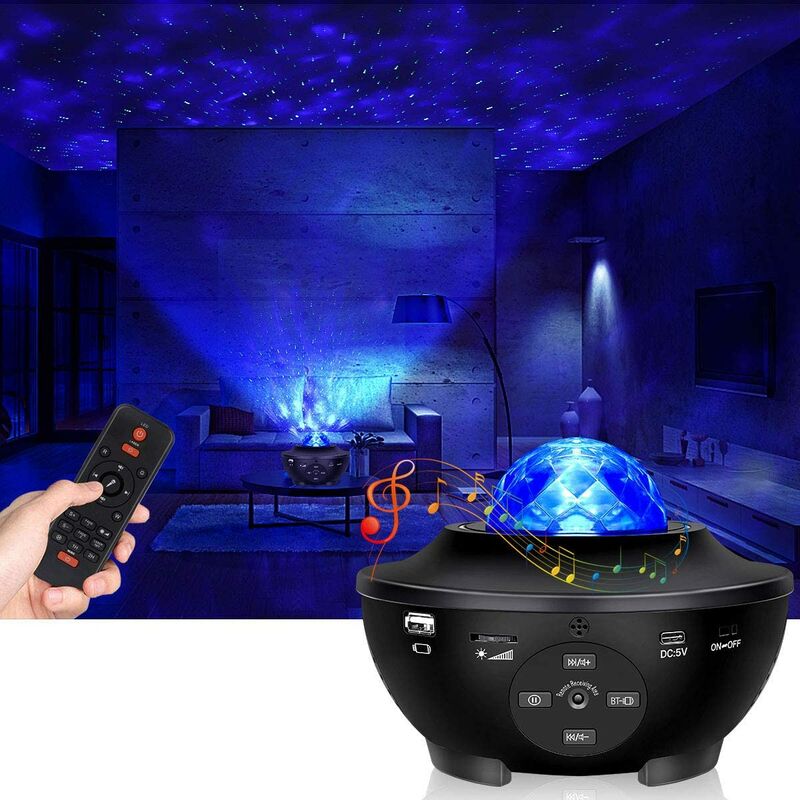 Galaxy Projector Sky Light with Remote Planetarium 3 in 1 Ocean Wave Galaxy Lights Bluetooth Music Speaker & Timer Function Baby Night Light