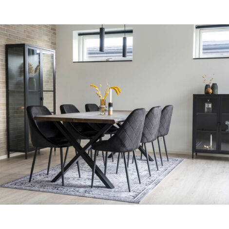 Galdar - tapis - noir et blanc - 160x230 cm
