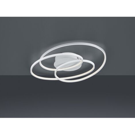 Gale Plafonnier 3 Cercles Led Blanc Mat 38.5w Dimmable L60 cm Trio Lighting