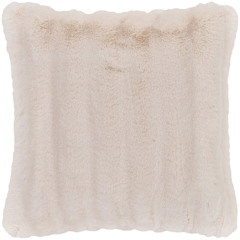 Galena coussin fausse fourrure, 45x45cm blanc.