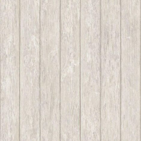 Galerie Beige Cream Wood Effect Wallpaper Rustic Modern Stylish Paste The Wall
