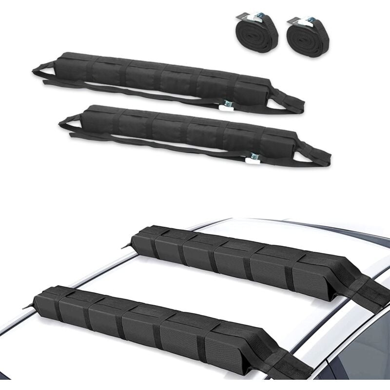 Fishtec - Barre de toit universelle - charge max 75 kg + 2 sangles