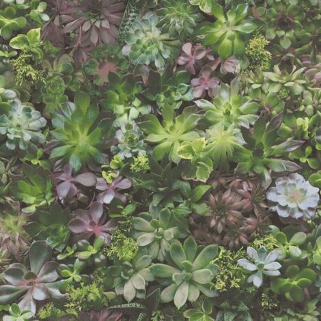 Galerie Evergreen Purple Leaves Wallpaper Botanical Paste The Wall Vinyl